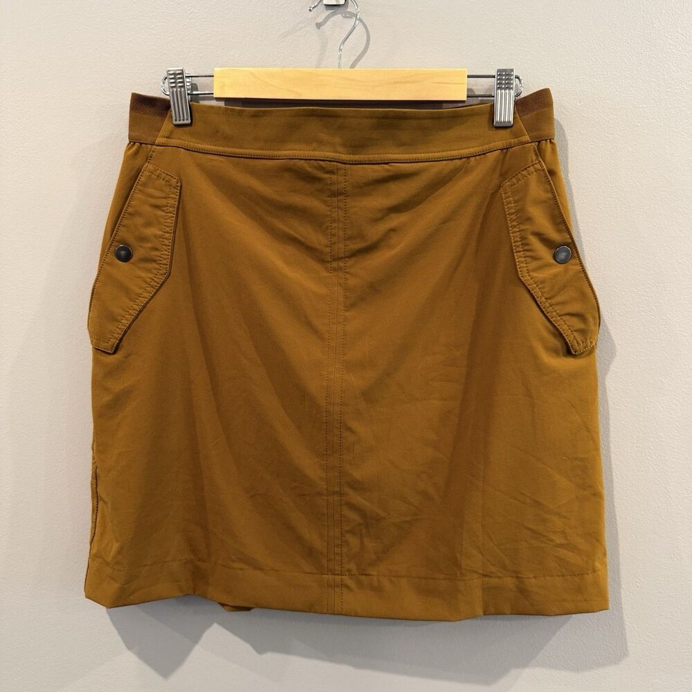 Athleta Vienna Cargo Skort Women 12 Rust Gold Featherweight Stretch Athletic